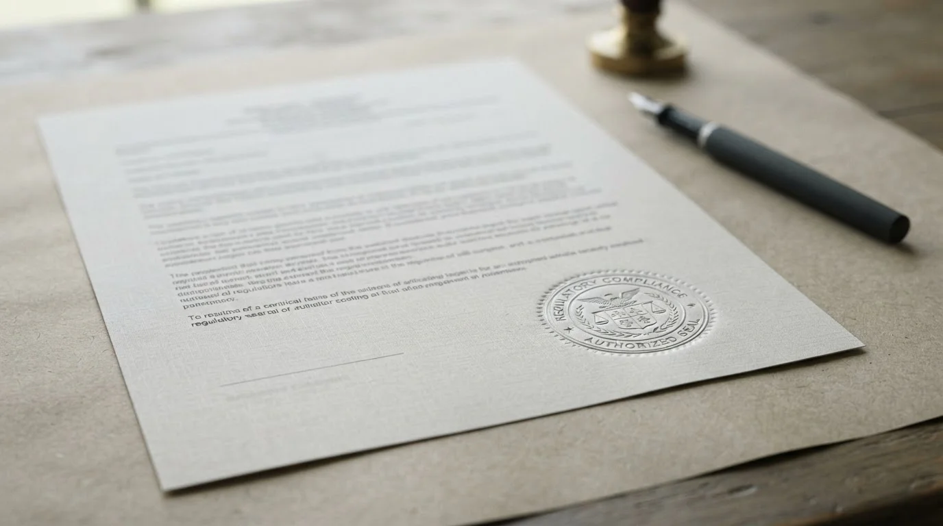 Offizielles Dokument mit Siegel symbolisiert deutsche Glücksspielregulierung