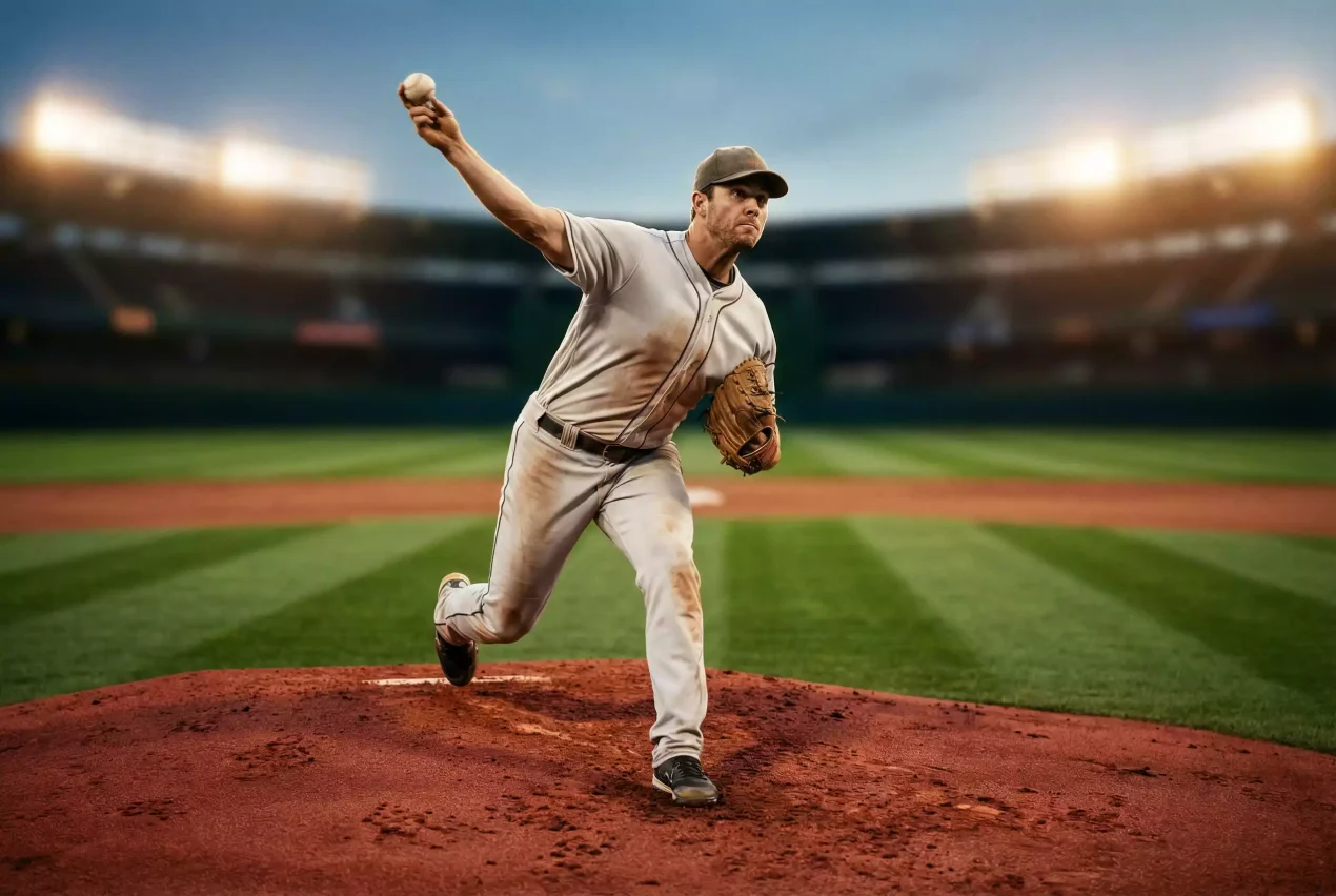 MLB Wettarten erklärt — Baseballfeld mit Anzeigetafel und Wettquoten